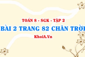 Bài 2 trang 82 Toán 8 Chân trời sáng tạo Tập 2